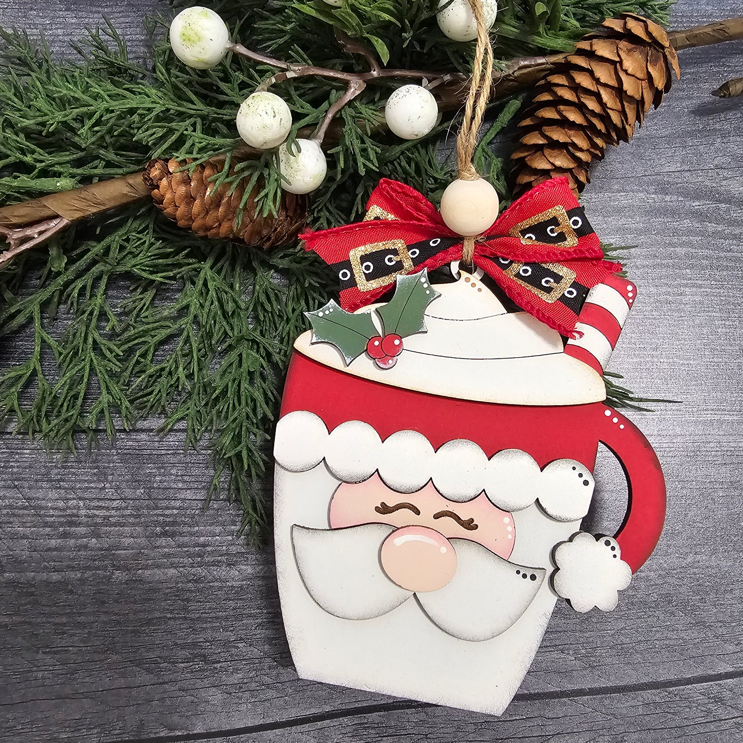 Santa Claus Cocoa Mug Ornament