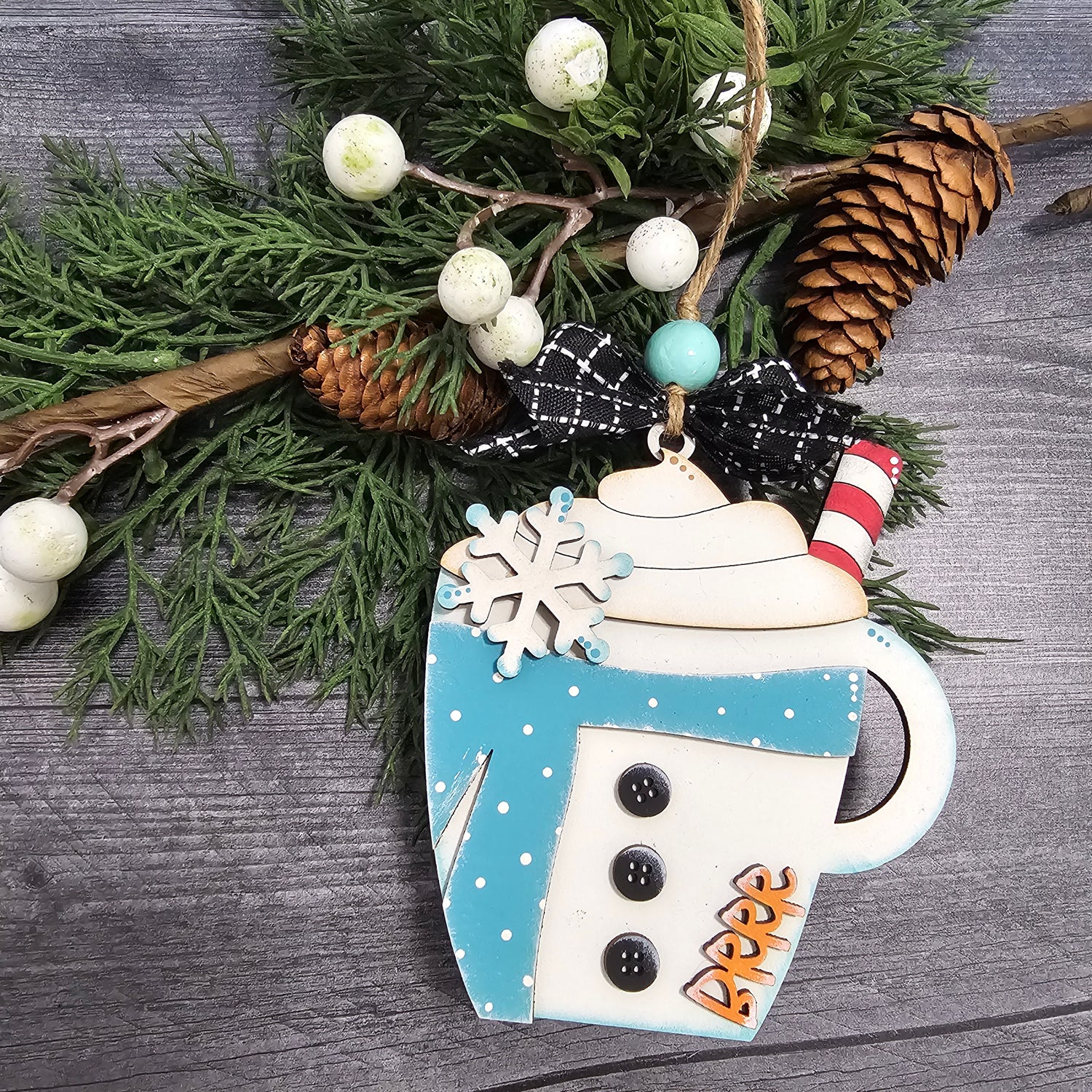 Snowman Cocoa Mug Ornament