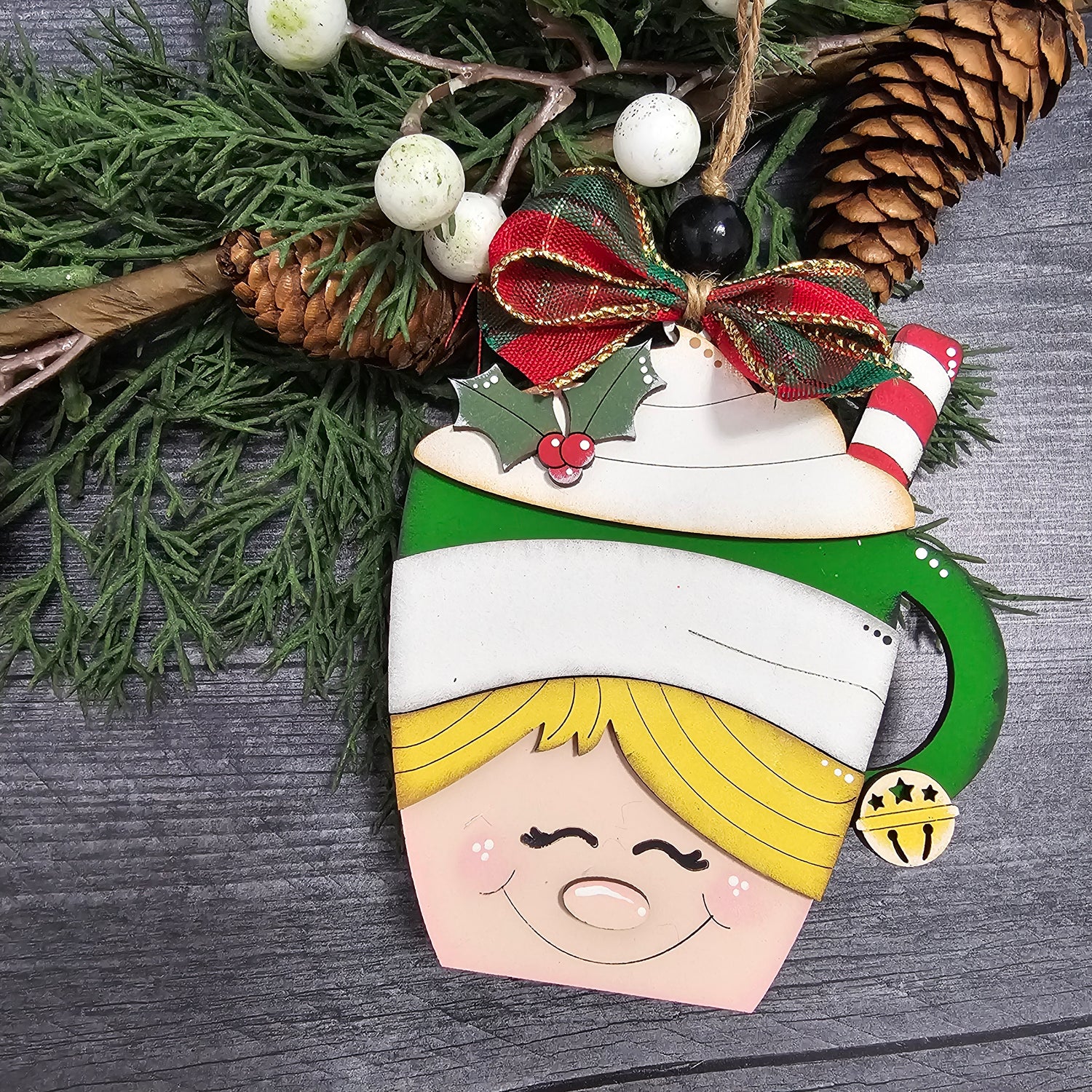 Elf Cocoa Mug Ornament