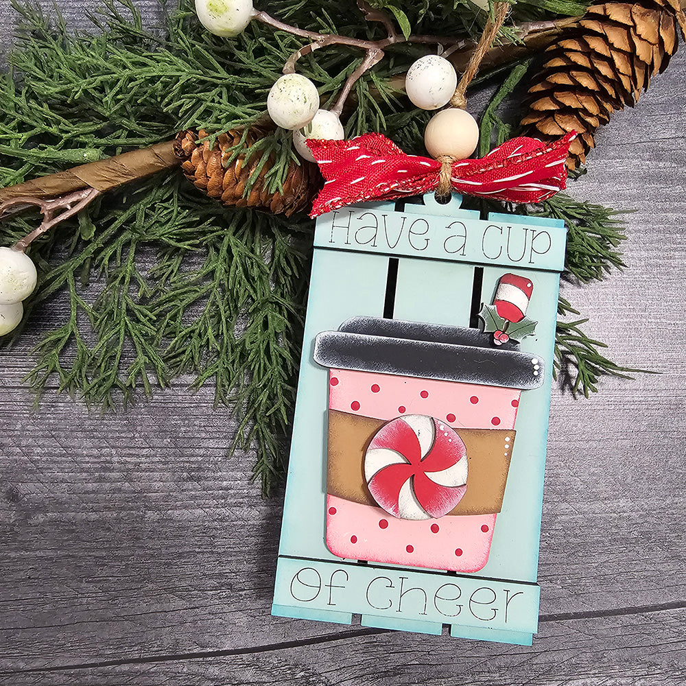 Cup of Cheer Pallet Ornament