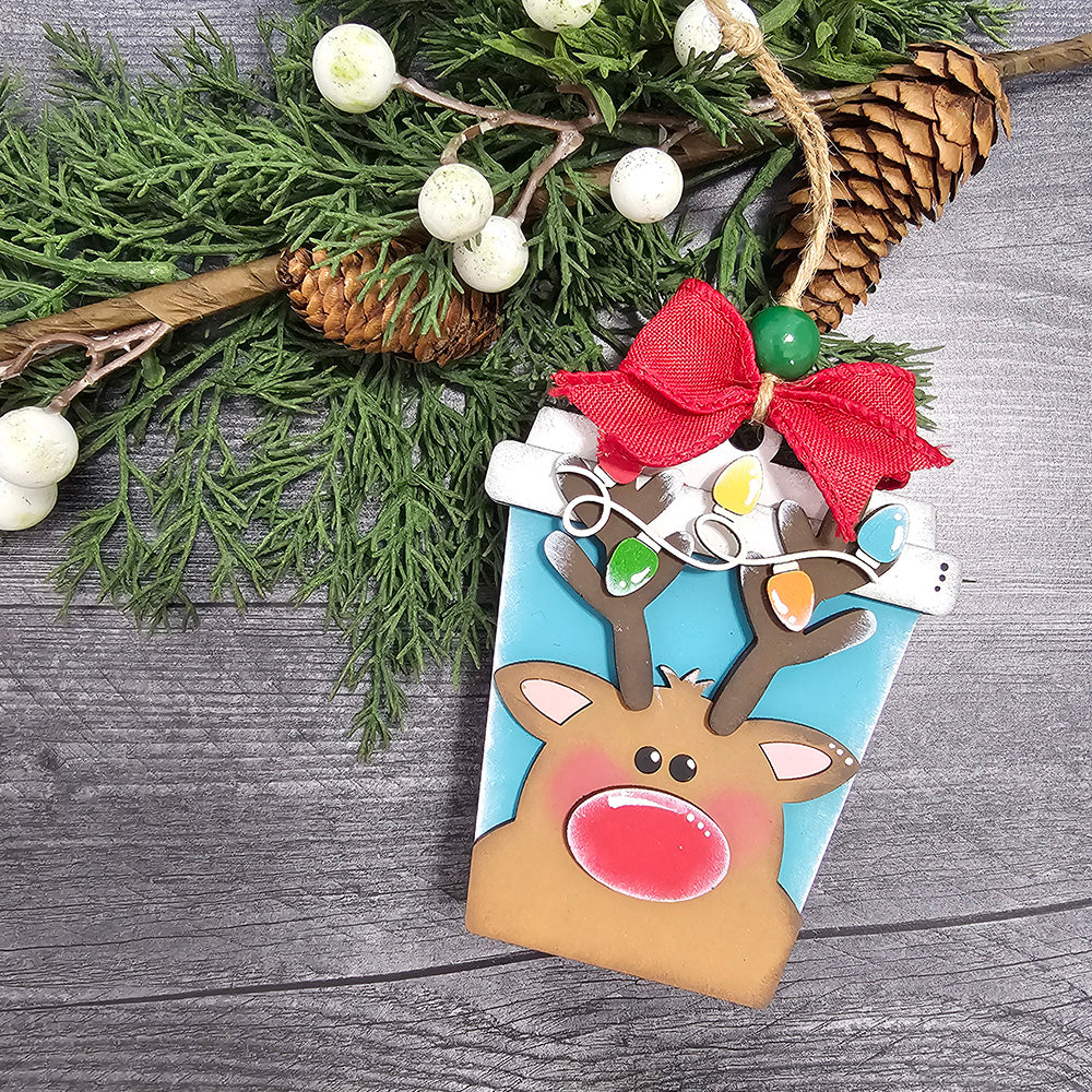 Reindeer Latte Cup Ornament