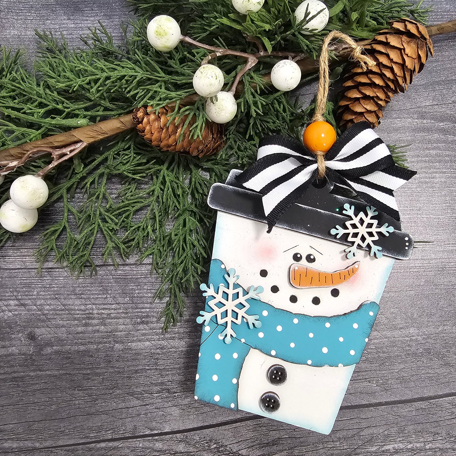 Snowman Latte Cup Ornament