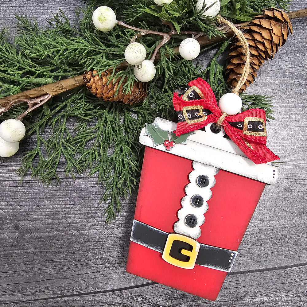 Santa Suit Latte Cup Ornament