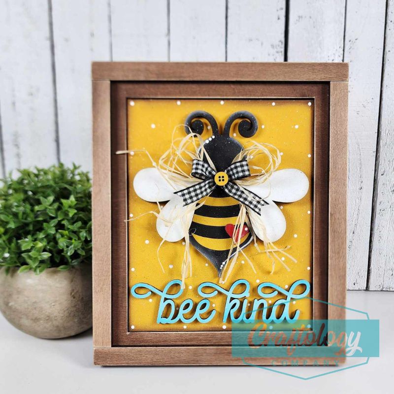 Bee Kind | 8" Farmhouse Frame | Interchangeable Add-on | DIY Kit
