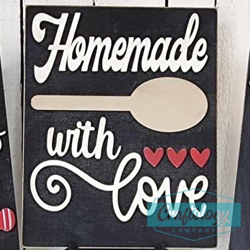 Handmade With Love | 8" Farmhouse Frame | Interchangeable Add-on | DIY Kit