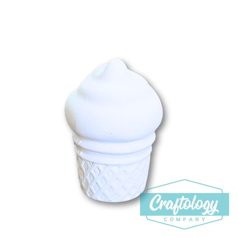 Mini Ice Cream Cone Ceramic Figurine