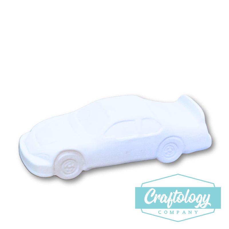 Race Car Ceramic Figurine