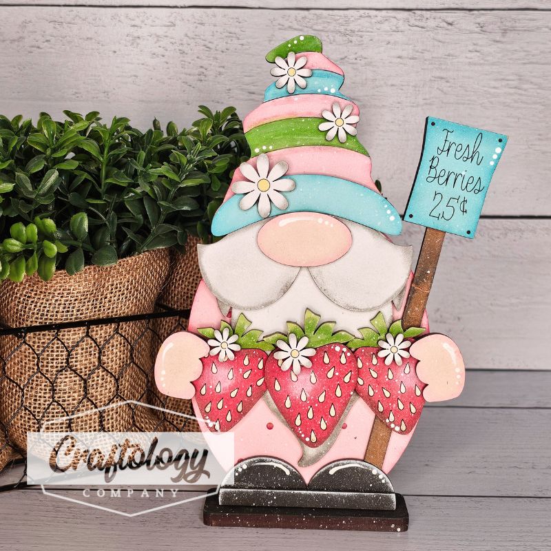 Strawberry Standing Gnome