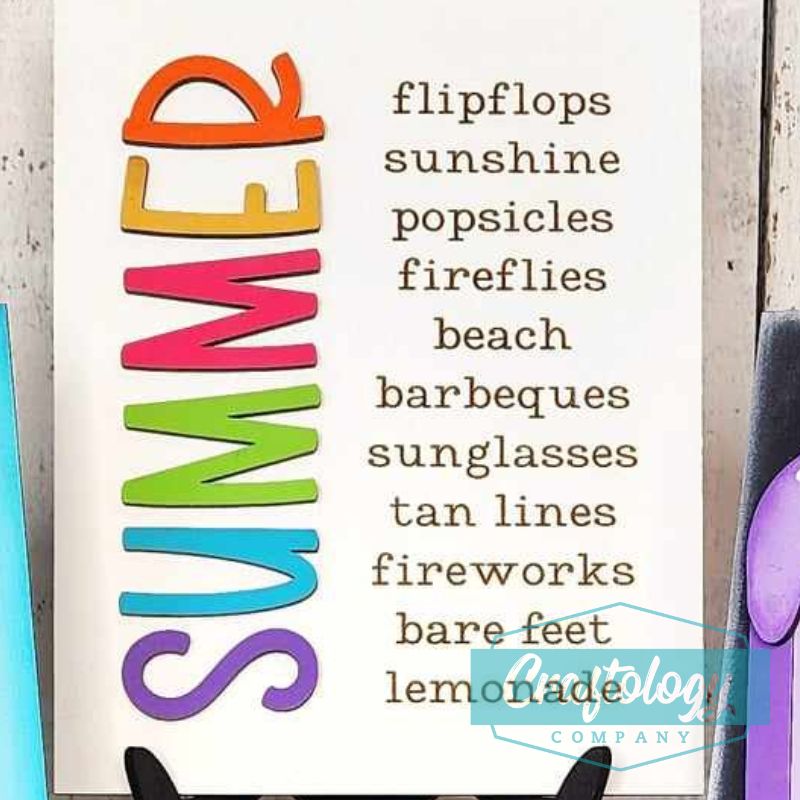 Summer Words | 8" Farmhouse Frame | Interchangeable Add-on | DIY Kit