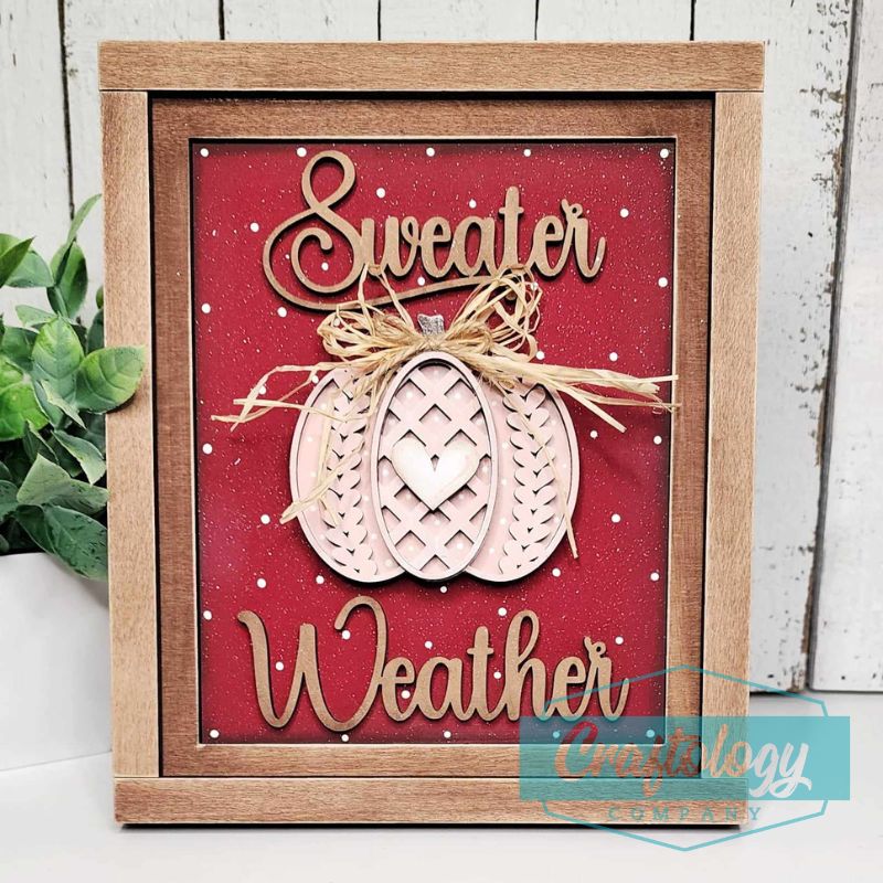 Sweater Weather | 8" Farmhouse Frame | Interchangeable Add-on | DIY Kit