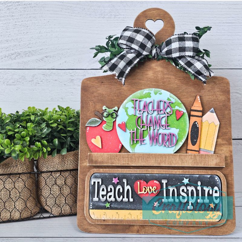 Teacher Change The World | Interchangeable Add-on | DIY Kit
