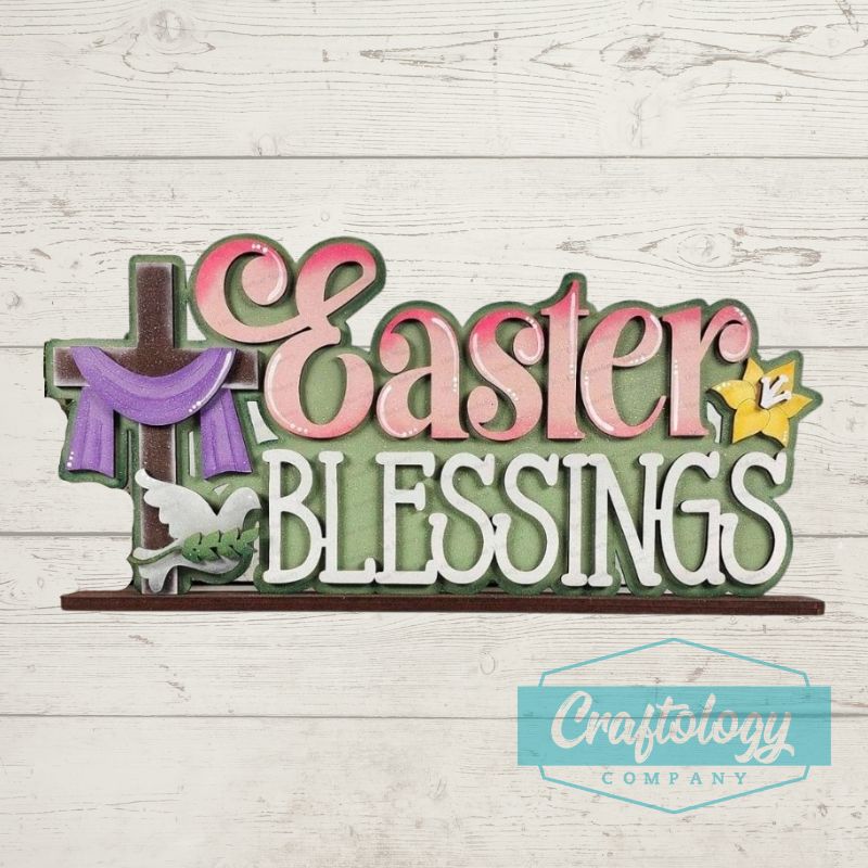 Easter Blessings - Chunky Shelf Sitter 10"