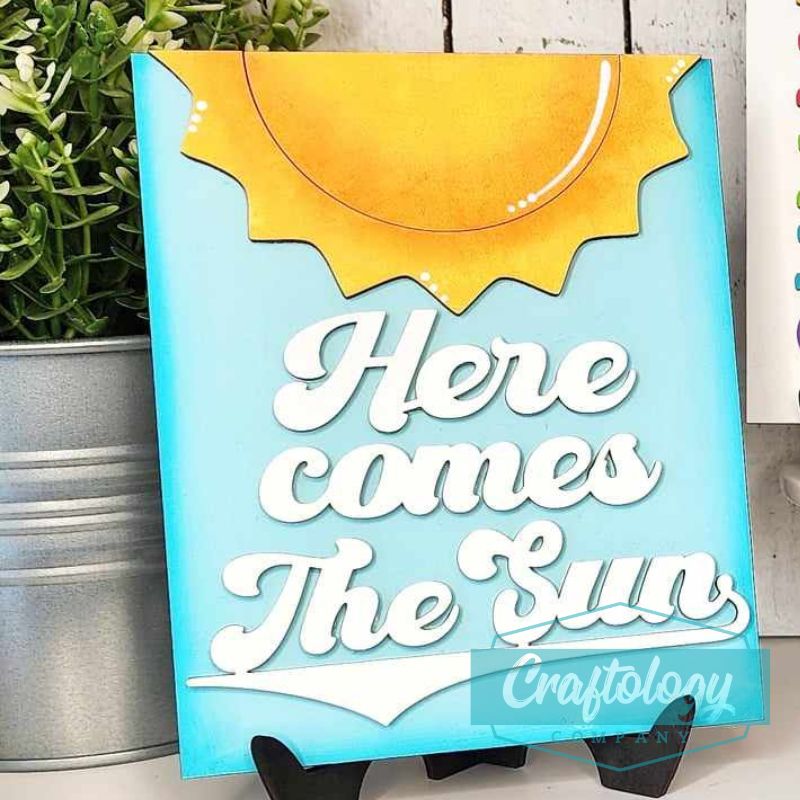 Here Comes The Sun | 8" Farmhouse Frame | Interchangeable Add-on | DIY Kit