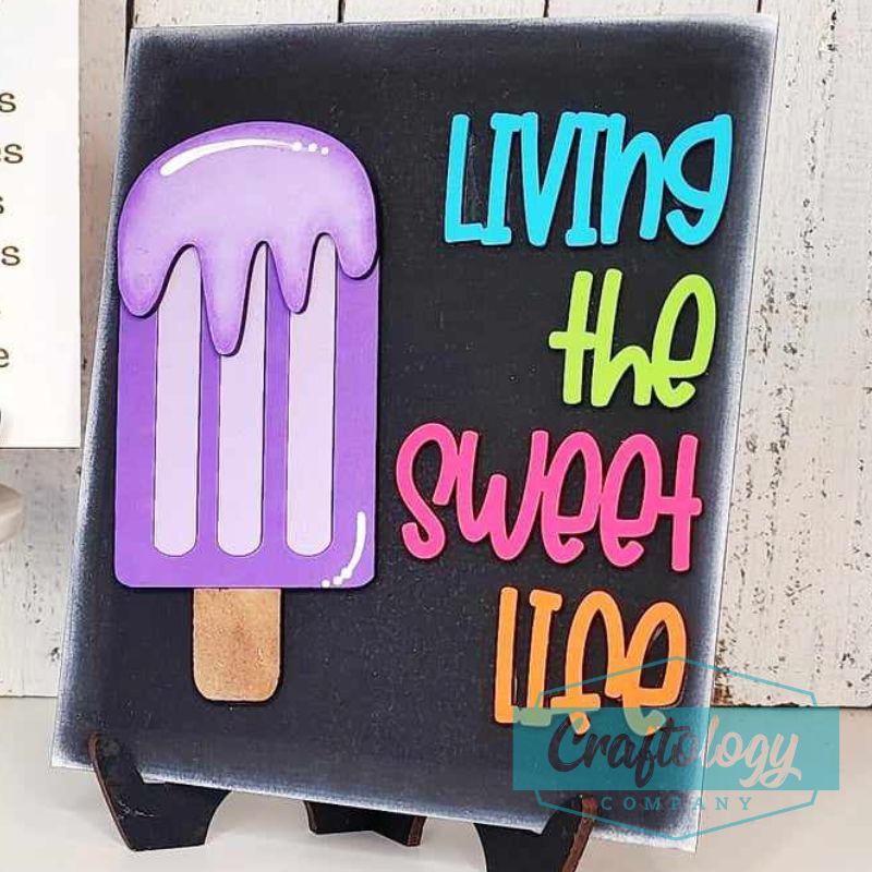 Living The Sweet Life | 8" Farmhouse Frame | Interchangeable Add-on | DIY Kit