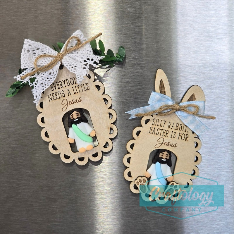 Mini Jesus Easter Egg | Custom Christian Easter Gift | Magnet or Ornament